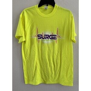 Surge Trampoline Park short sleeve T Shirt Adult men's M Women's L yellow neon